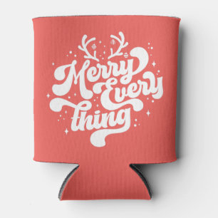 Rafraîchisseur Pour Canette Retro Red White Merry tout Joyeux Noël