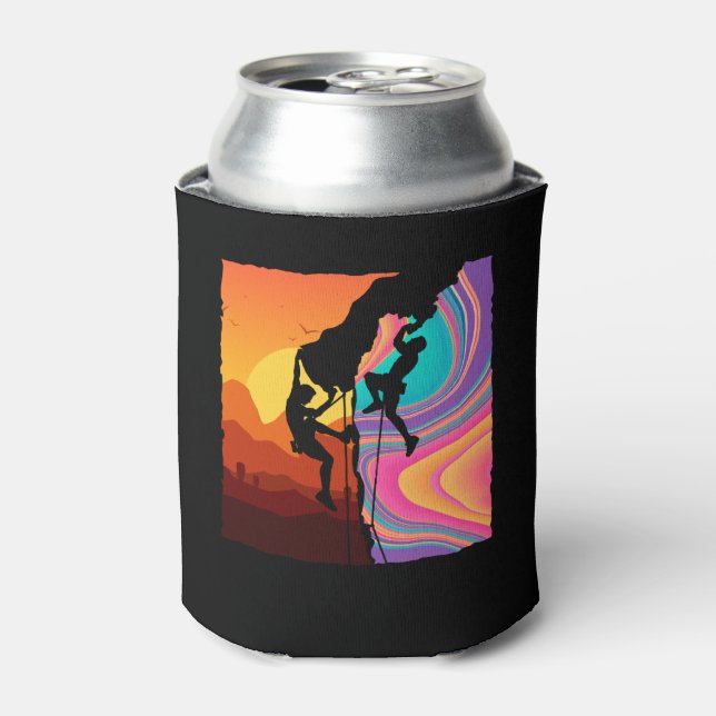 Rafraîchisseur Pour Canette Retro Rock Climbing Bouldering Wall (Can devant)