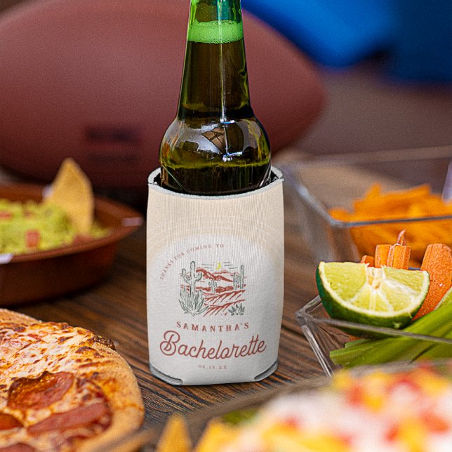 Rafraîchisseur Pour Canette Retro Western Desert | Enterrement de vie de jeune (Créateur téléchargé)