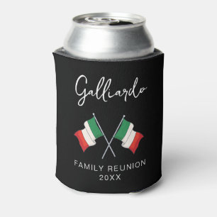 Rafraîchisseur Pour Canette Réunion de famille au drapeau italien 