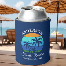 Reunion Famille Summer Beach Palm Trees Bleu