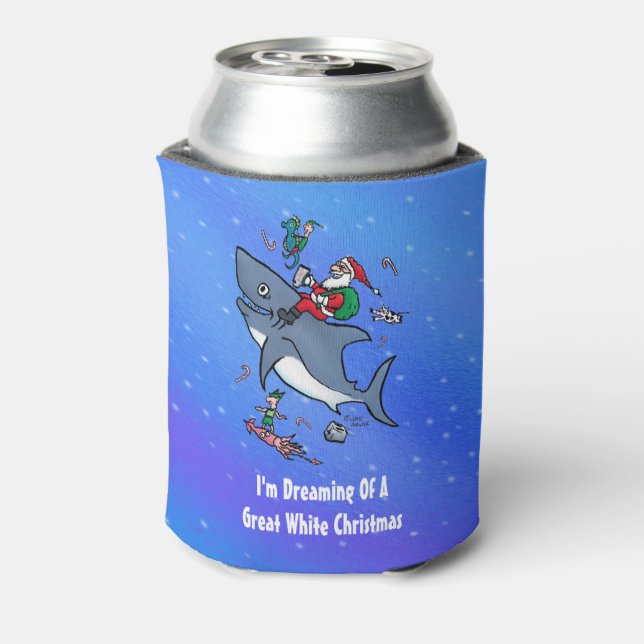 Rafraîchisseur Pour Canette Rêver D'Un Grand Requin Blanc Drôle Noël (Can Dos)