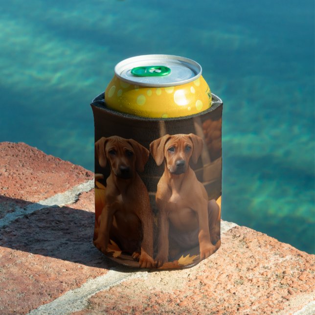 Rafraîchisseur Pour Canette Rhodesian Ridgeback Chiot Automne Citrouille délic (Piscine in situ)