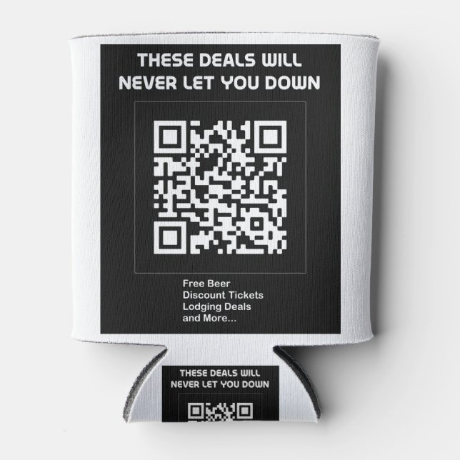 Rafraîchisseur Pour Canette Rickroll QR code (Devant)