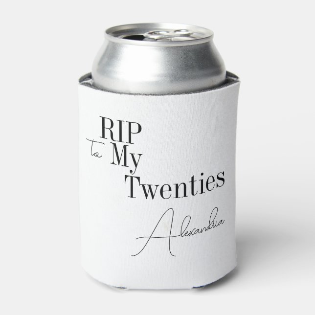 Rafraîchisseur Pour Canette RIP 20s 30e fête d'anniversaire minimal (Can devant)