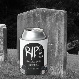 Rafraîchisseur Pour Canette RIP To My 20s Tombstone Arch 30th Birthday Black