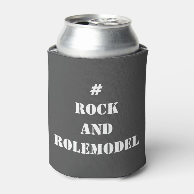 Rafraîchisseur Pour Canette #RockandRolemodel - Blanc Modifiable. (Can devant)