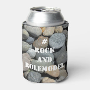 Rafraîchisseur Pour Canette #RockandRolemodel - Blanc sur Rocks modifiable.