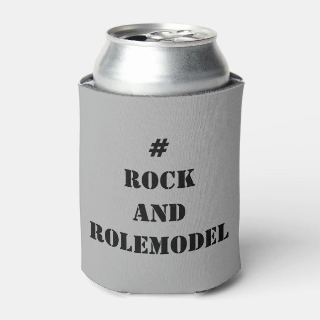 Rafraîchisseur Pour Canette #RockandRolemodel - Noir modifiable. (Can devant)