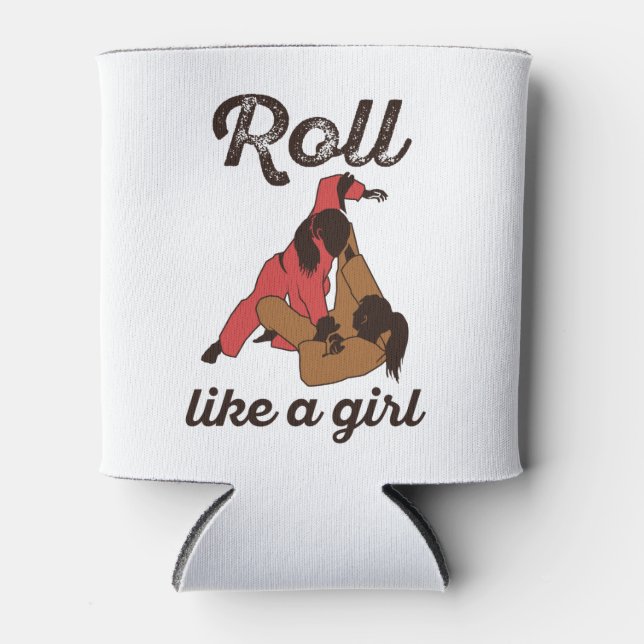 Rafraîchisseur Pour Canette Roll Like a Girl Jiu Jitsu (Devant)