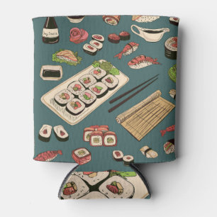 Rafraîchisseur Pour Canette Rolls De Sushi : Coloré Sans Couleur Vintage.