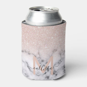Rafraîchisseur Pour Canette Rose brillant Parties scintillant or  Marbre Ombre