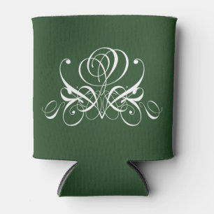 Rafraîchisseur Pour Canette Rose fleuri blanc et vert