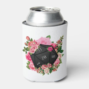 Rafraîchisseur Pour Canette Rose Floral D20 Tabletop Dice RPG