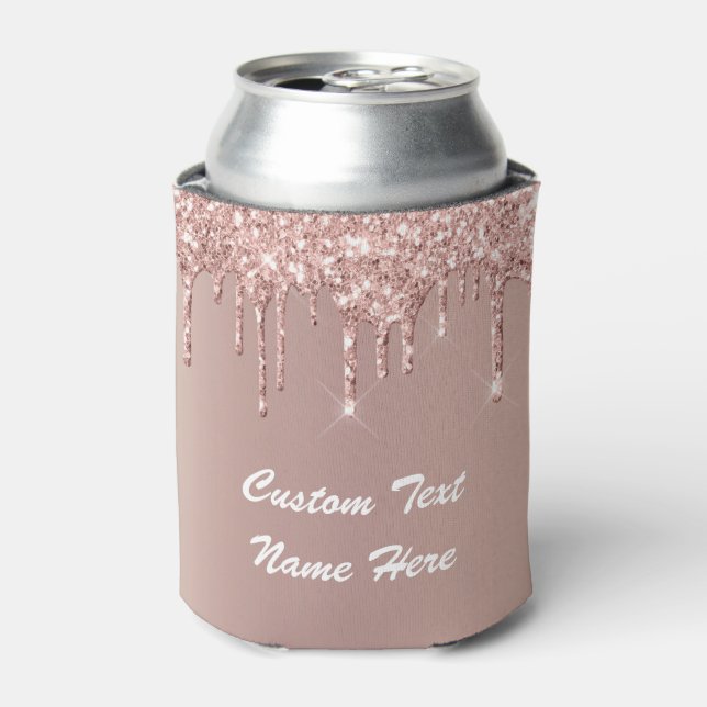 Rafraîchisseur Pour Canette Rose Gold Parties scintillant personnalisé Partie  (Can devant)