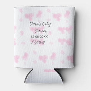 Rafraîchisseur Pour Canette Rose mignon baby shower aquarelle moderne dat