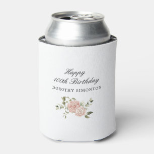 Rafraîchisseur Pour Canette Rose rose Dusty Floral 100e anniversaire