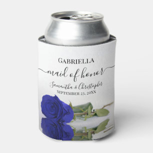 Rafraîchisseur Pour Canette Rose royal bleu Élégante servante d'honneur Mariag