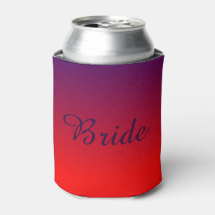 Rafraîchisseur Pour Canette Rouge et bleu ombre Bride Can Cooler
