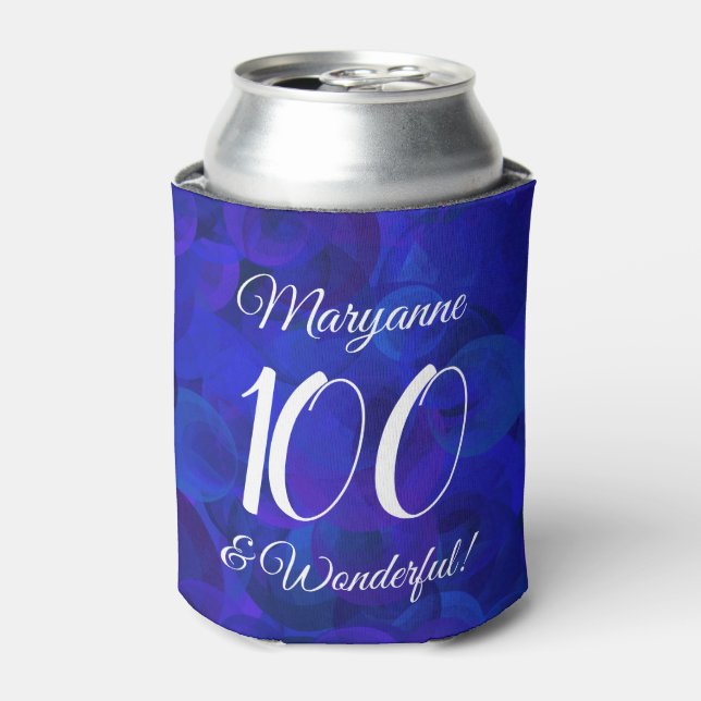 Rafraîchisseur Pour Canette Royal Blue 100 et merveilleuse fête d'anniversaire (Can devant)