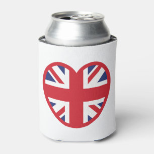 Rafraîchisseur Pour Canette Royaume-Uni Union Jack Flag Heart