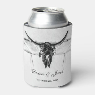 Rafraîchisseur Pour Canette Russe Blanc Noir Vache Occidental Mariage crâne