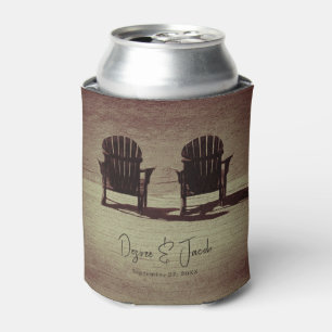 Rafraîchisseur Pour Canette Rustique Brown Adirondack Mariage