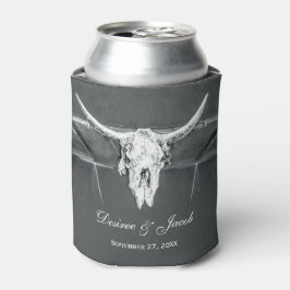 Rafraîchisseur Pour Canette Rustique Gris de Charbon Texture occidentale Taure