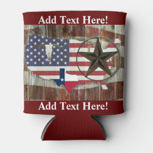 Rafraîchisseur Pour Canette Rustique Texas Lone Star Texas Long Horn Can Coole