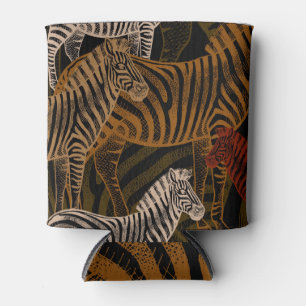Rafraîchisseur Pour Canette Safari africain : Zebra Vintage Design