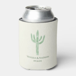 Rafraîchisseur Pour Canette Sage Green Saguaro Cactus Mariage