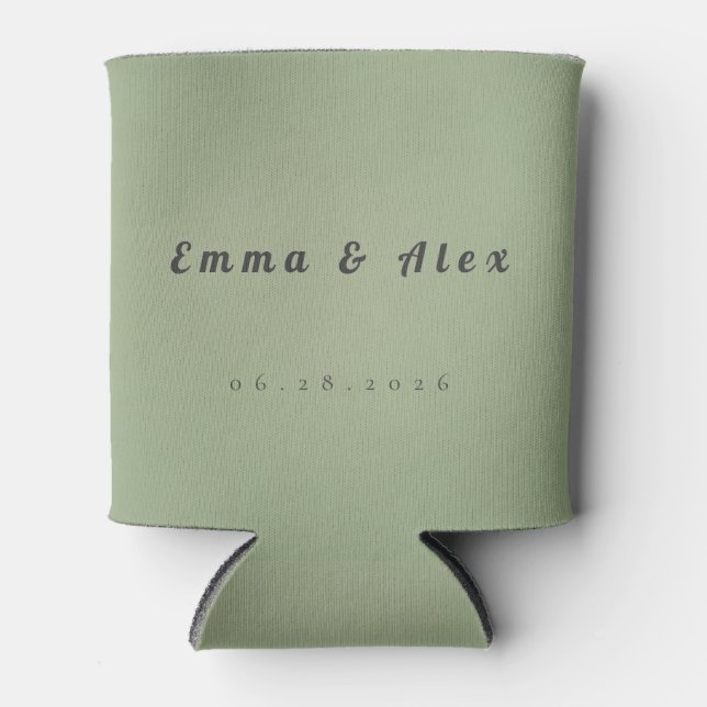 Rafraîchisseur Pour Canette Sage Green Wedding Can Cooler (Devant)