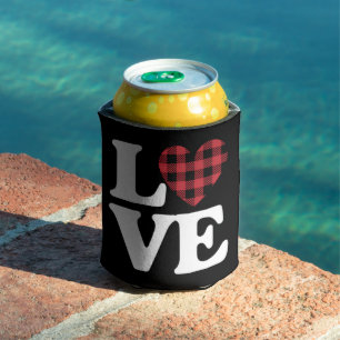 Rafraîchisseur Pour Canette Saint-Valentin Cœur Carreaux Amour