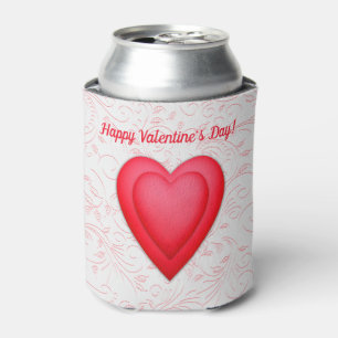 Rafraîchisseur Pour Canette Saint Valentin Coeurs rouges fantaisistes