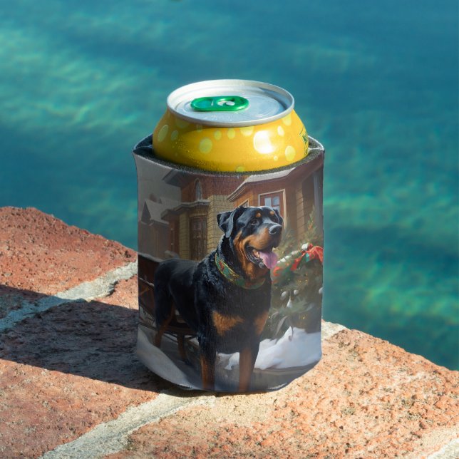 Rafraîchisseur Pour Canette Saison festive de Noël de Rottweiler (Piscine in situ)