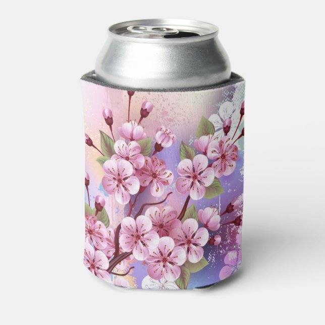Rafraîchisseur Pour Canette Sakura rose sur la peinture Arrière - plan (Can Dos)