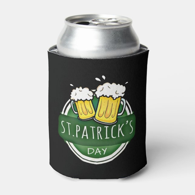 Rafraîchisseur Pour Canette Salutations à St Patrick's Day Beer Mugs (Can devant)