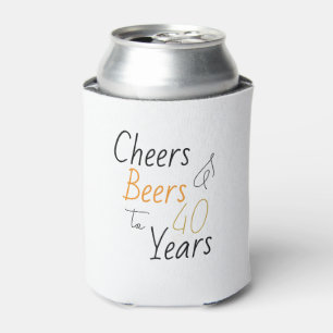 Rafraîchisseur Pour Canette Salutations et bières 40e anniversaire minimal Fêt