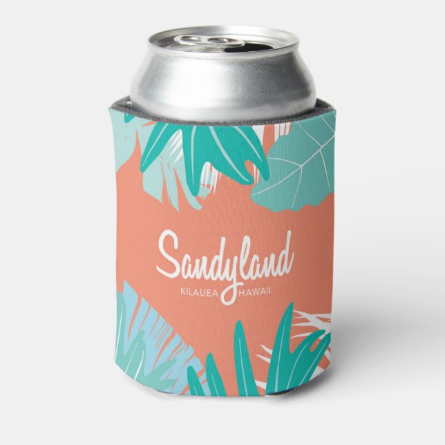 Rafraîchisseur Pour Canette Sandyland Hawaiian Tropical Feuilles (Can Dos)