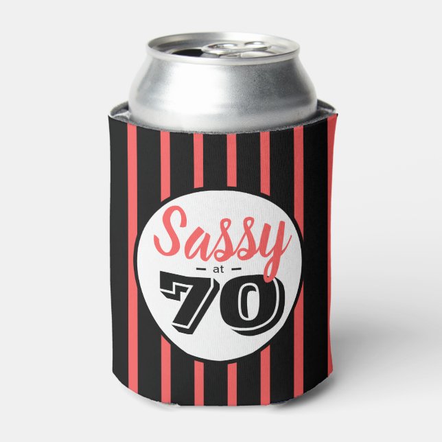 Rafraîchisseur Pour Canette Sassy à 70 Anniversaire fête Can Cooler (Can devant)