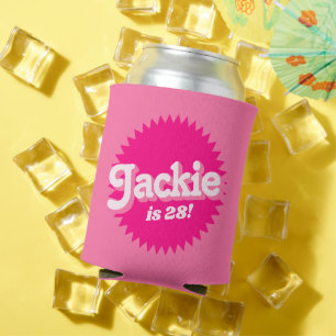 Rafraîchisseur Pour Canette Sceau rose Retro Malibu Anniversaire