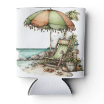 SCÈNE DE PLAGE ESTIVALE MIGNONNE ET EXCENTRIQUE