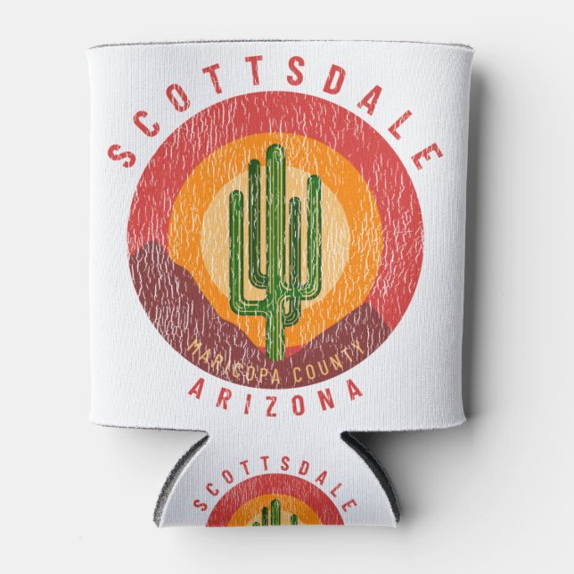 Rafraîchisseur Pour Canette Scottsdale Arizona Cactus Mountains (Devant)