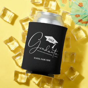 Rafraîchisseur Pour Canette Script d'études supérieures avec casquette noire