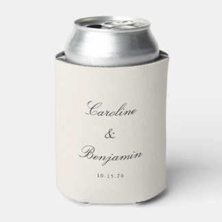 Rafraîchisseur Pour Canette Script ivoire classique Mariage élégant Nom person