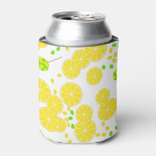 Rafraîchisseur Pour Canette Seamless bright lemon slices candy lollipops