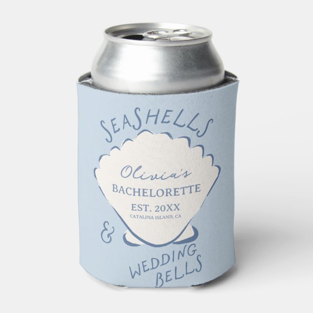 Rafraîchisseur Pour Canette Seashells & Wedding Bells Bachelorette (Can devant)