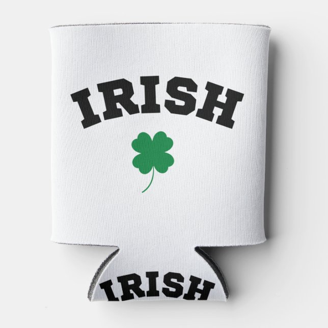 Rafraîchisseur Pour Canette Shamrock irlandais St Patrick's (Devant)