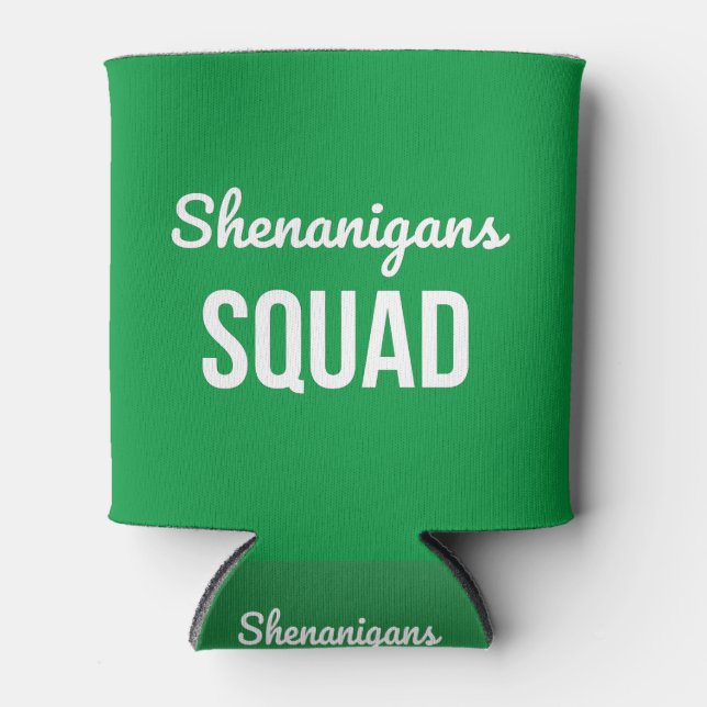 Rafraîchisseur Pour Canette Shenanigans Squad St Patrick's Day (Devant)