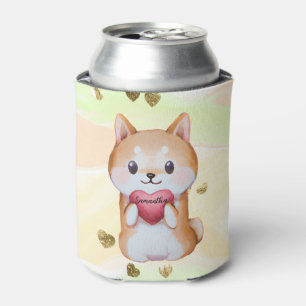Rafraîchisseur Pour Canette Shiba Inu Tenir Un Coeur
